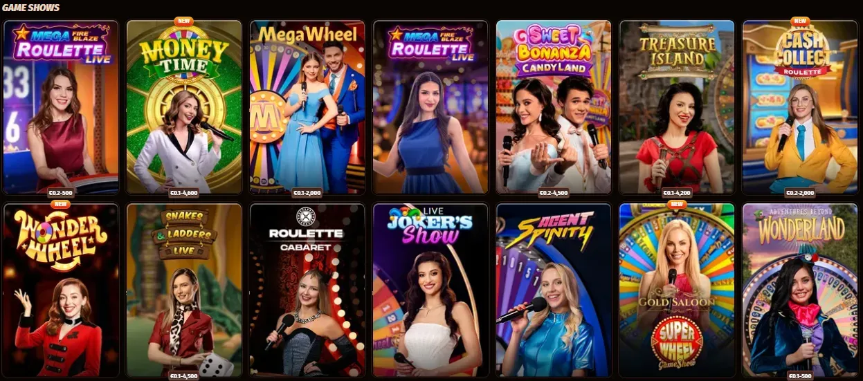 West Ace Casino live game shows