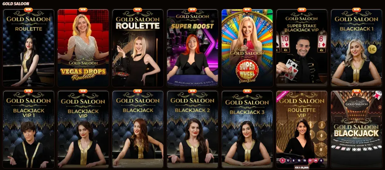 West Ace Casino Gold Saloon live