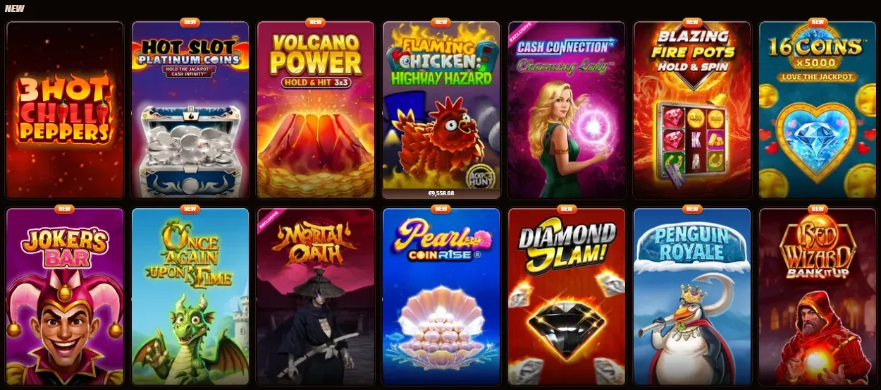 West Ace Casino nieuwe spellen